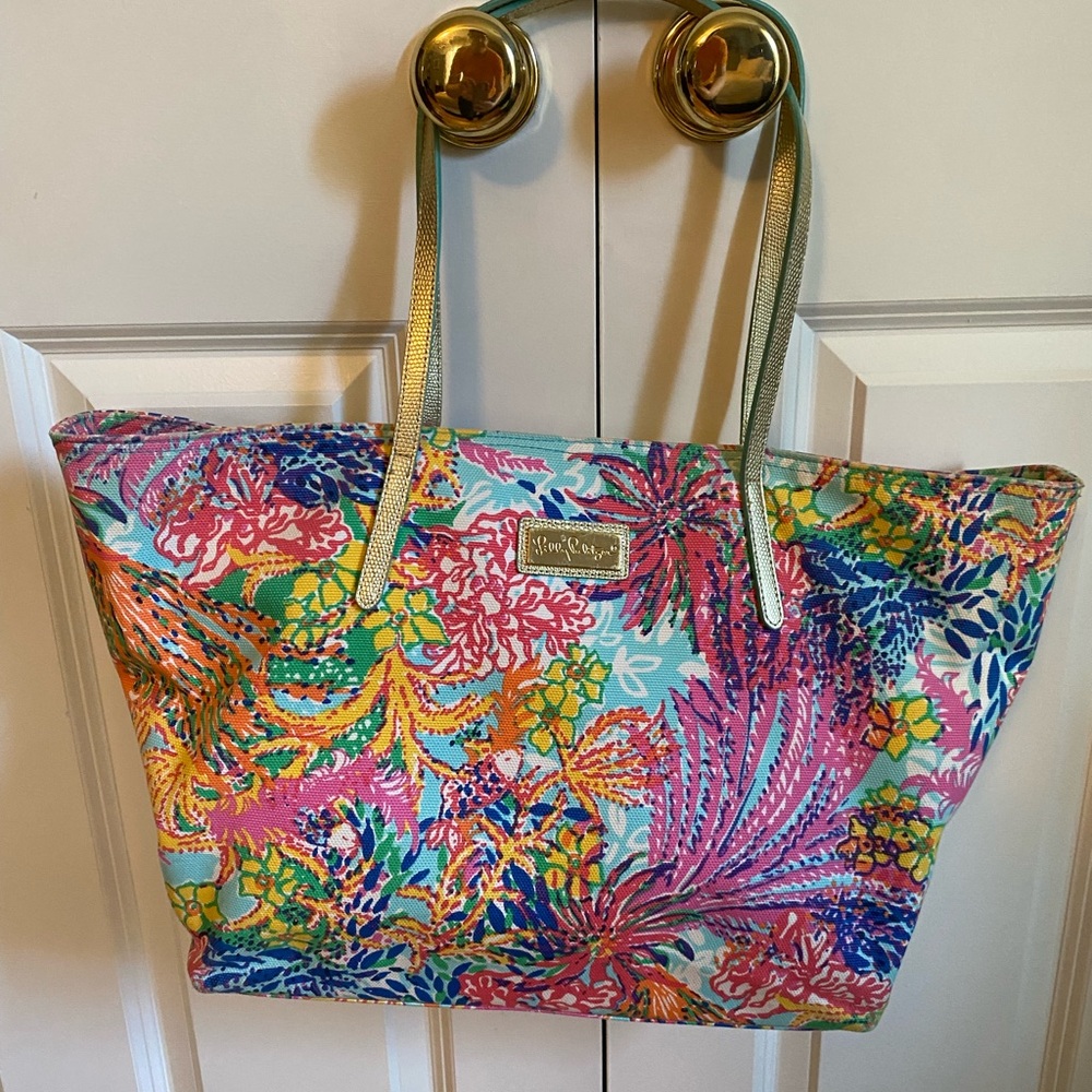 Lilly Pulitzer Colorful Tote Bag